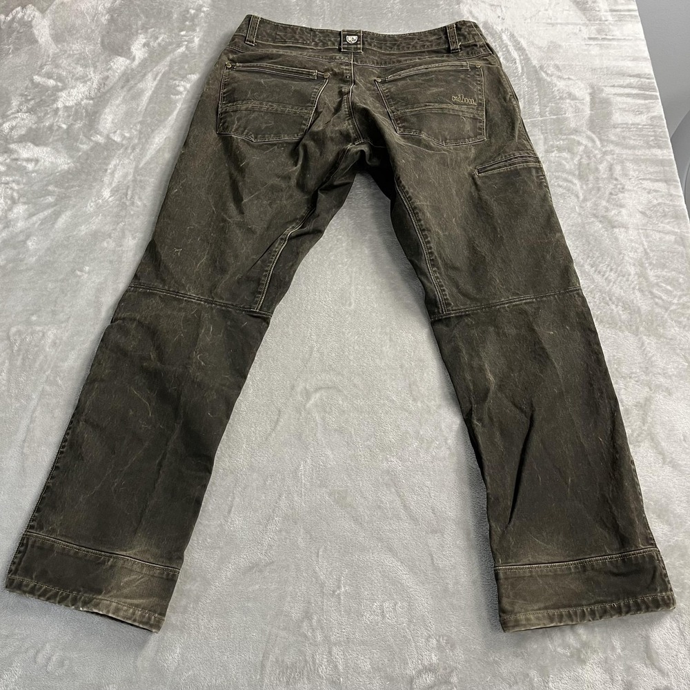 Kuhl Rydr Pants Mens 34x30 Brown Vintage Patina Canvas Outdoor Hiking Stretch